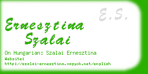 ernesztina szalai business card